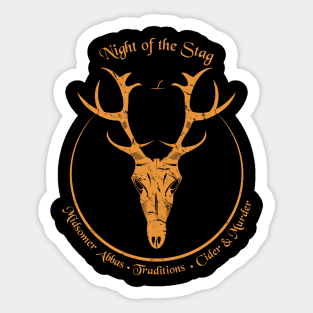 Midsomer Murders - Night of the Stag - orange Sticker